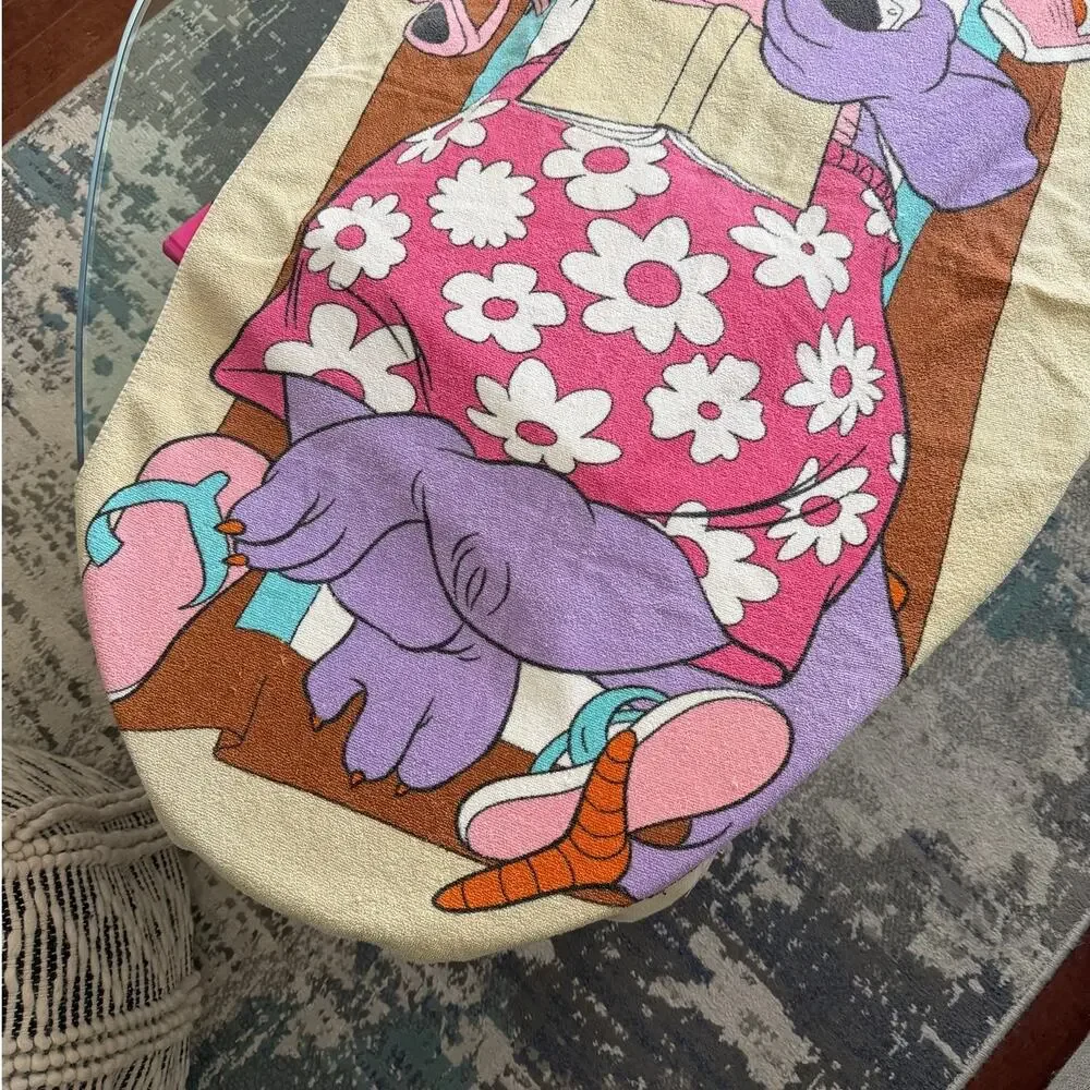 Walt Disney 1980's Epcot Center Figment Beach Vintage Towel RARE - Picture 3 of 4